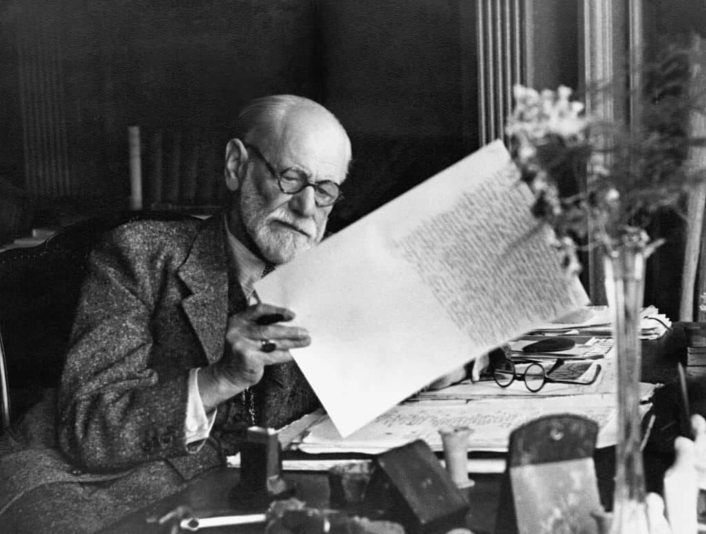 Czarno-biała fotografia Freuda